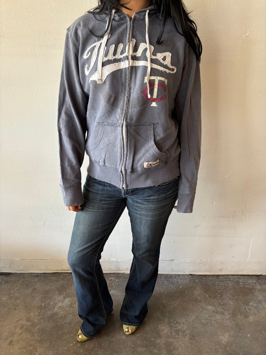 Vintage Twins Zip Up Hoodie