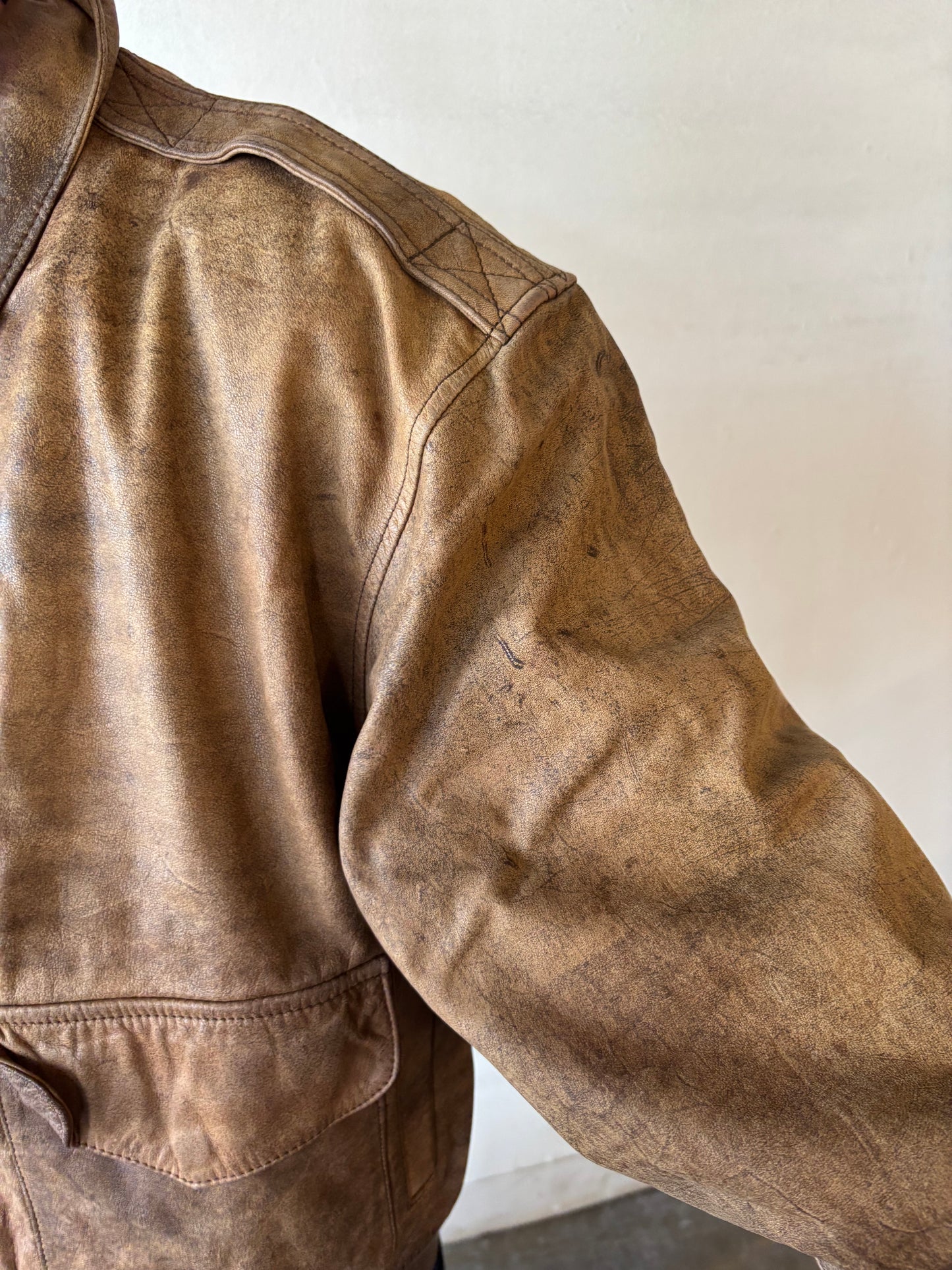 Vintage Brown Leather Jacket
