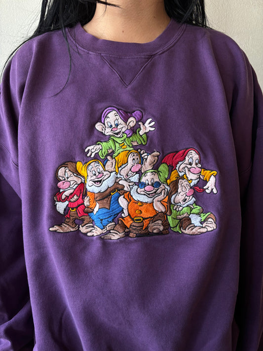 Vintage Seven Dwarfs Embroidered Crewneck