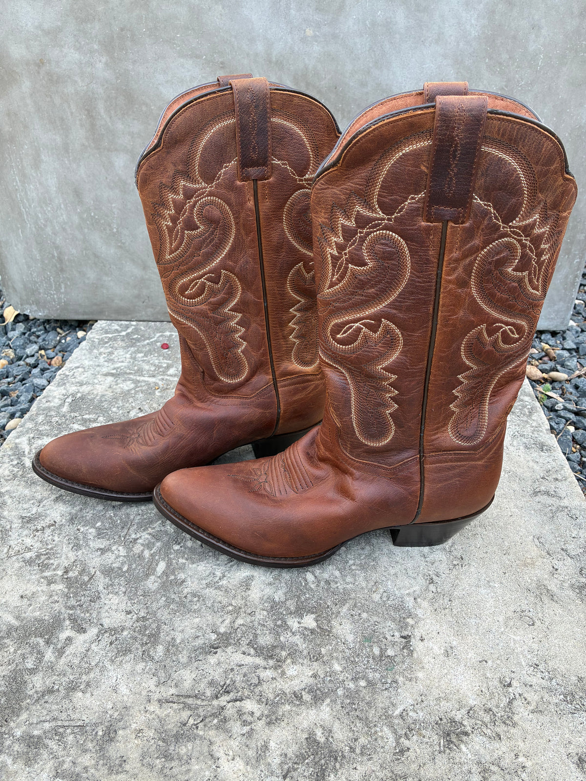 Dan Post Brown Leather Cowboy Boots