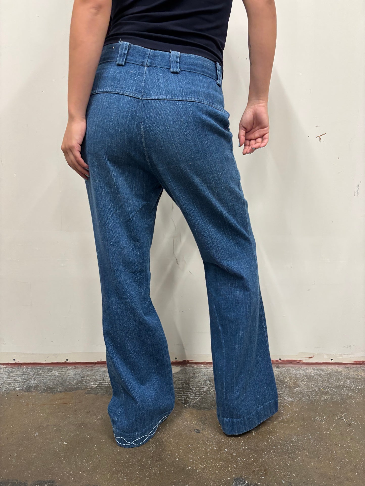Vintage Bell Bottom Blue Jeans