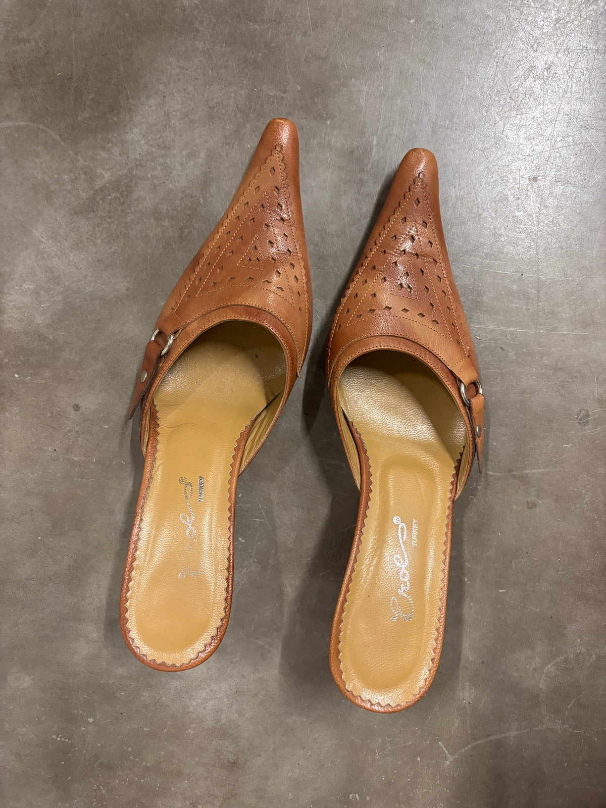 Vintage Eroe Turkey Brown Kitten Heels
