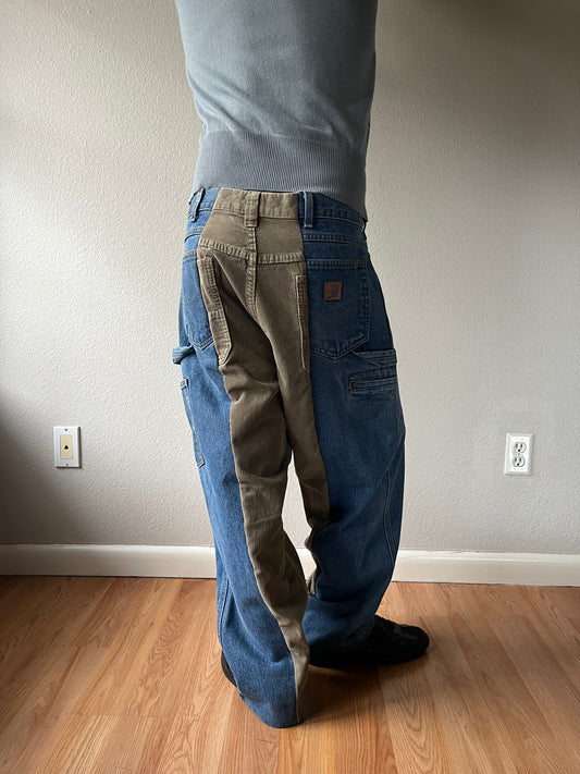 Reconstructed Carhartt Corduroy Denim Jeans