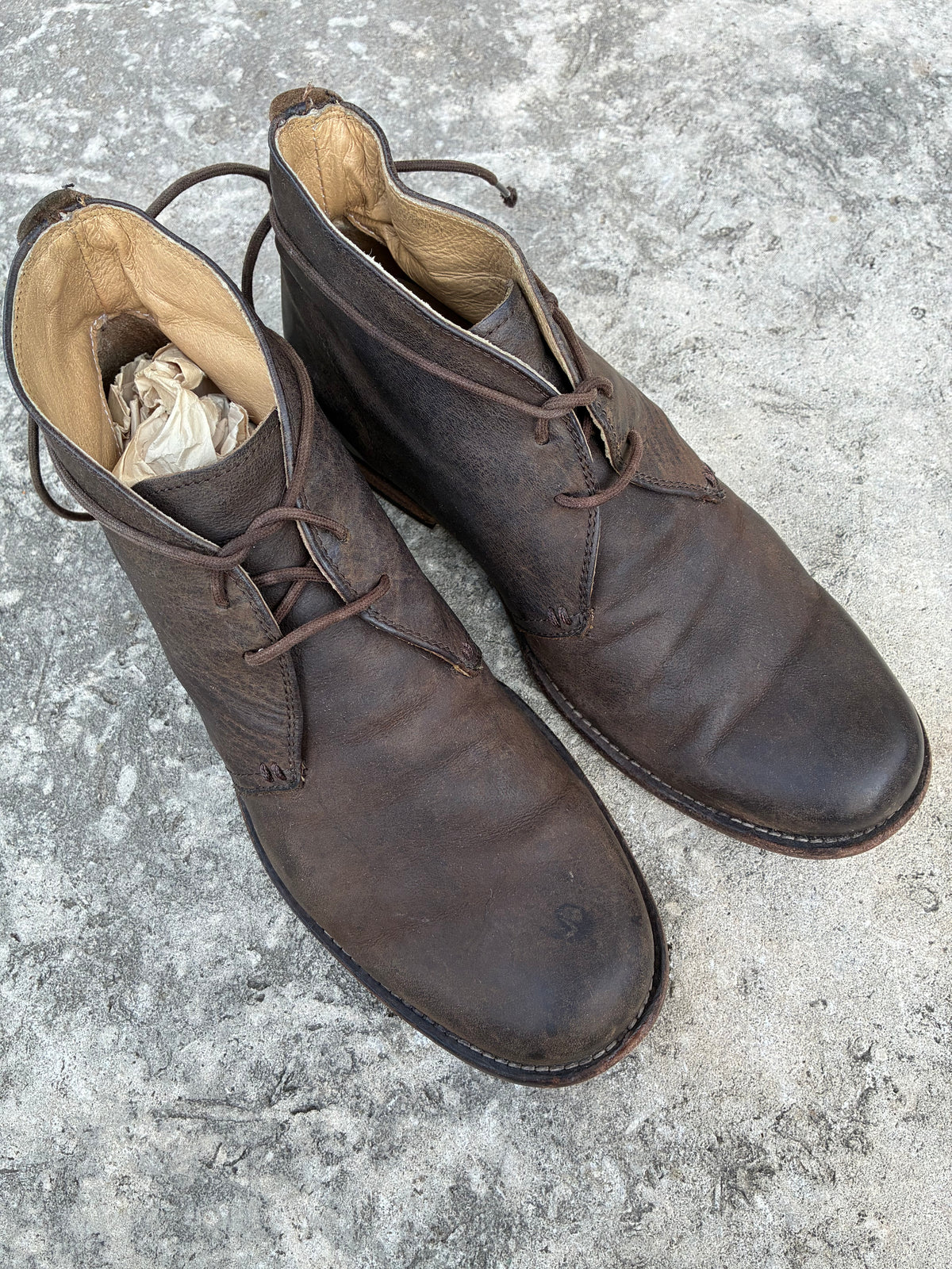Frye Brown Leather Ankle Boots