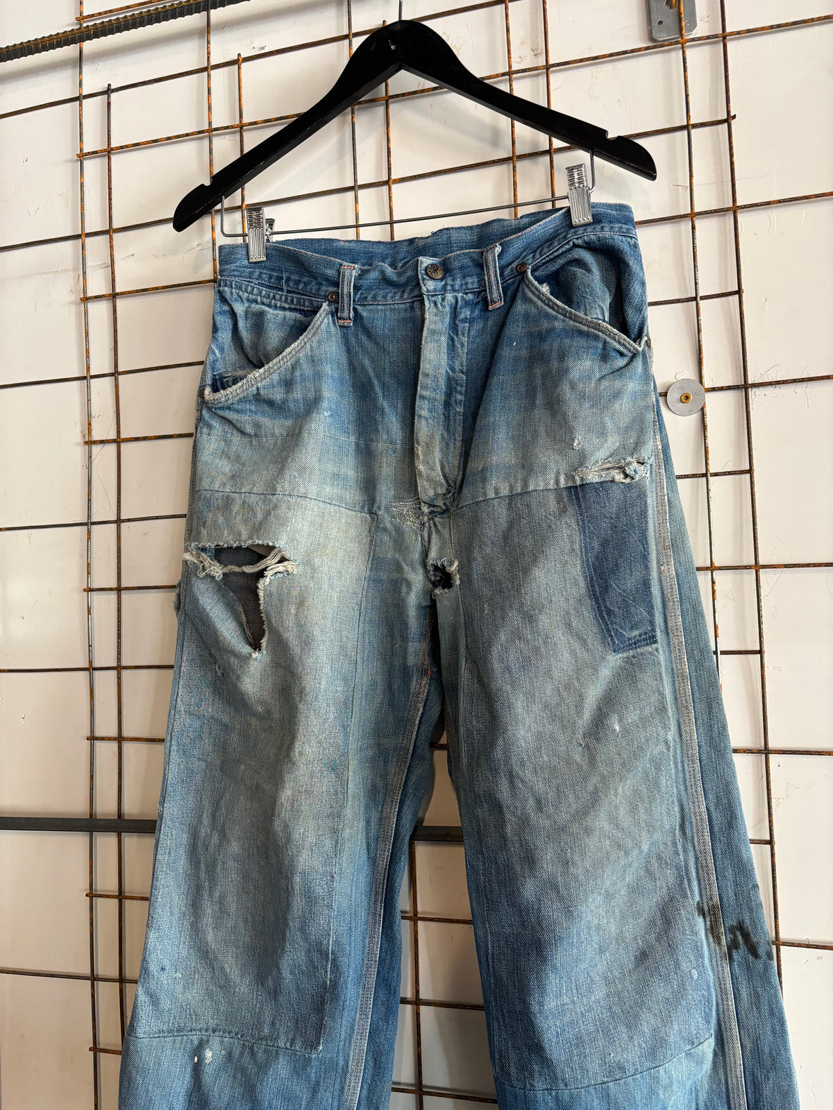 Vintage 1970s Big Mac Distressed Faded Denim Jeans