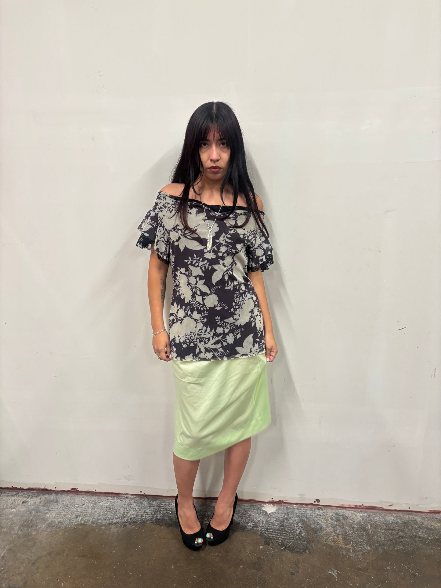Worthington Sheer Floral Top