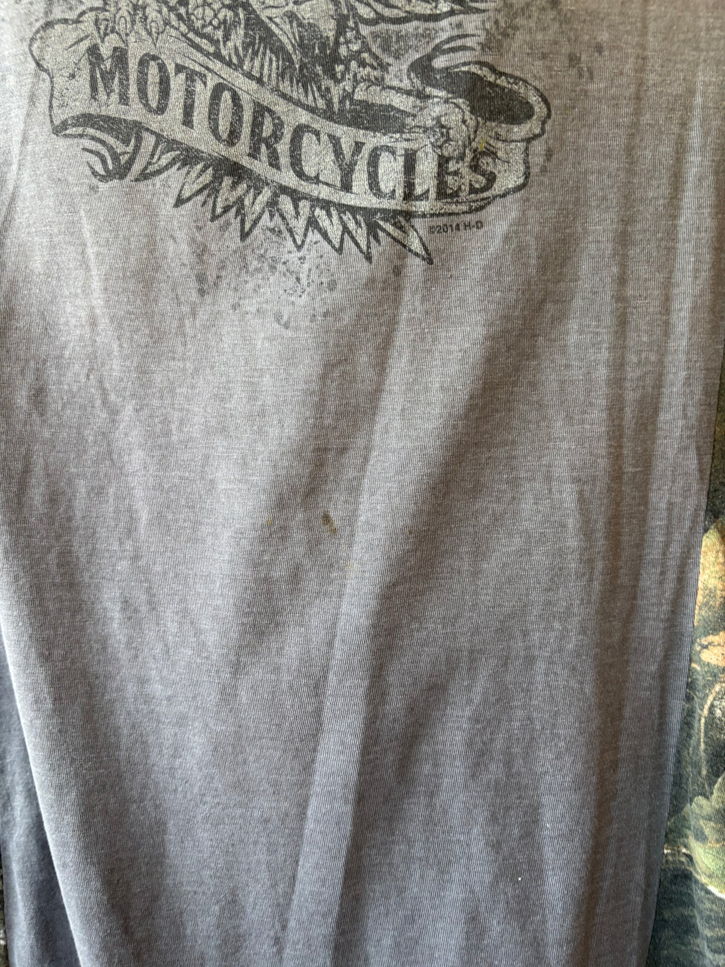 Reworked Harley Davidson Camo Shirt