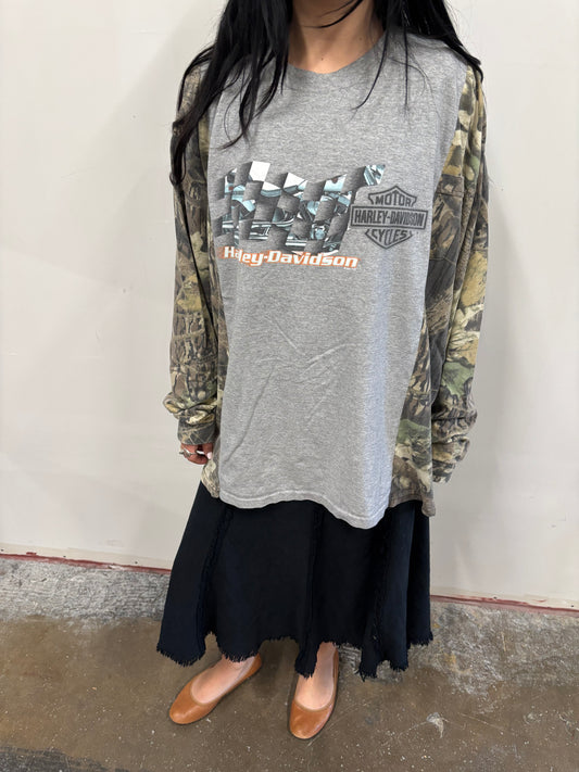 Reworked Harley Davidson Camo Shirt