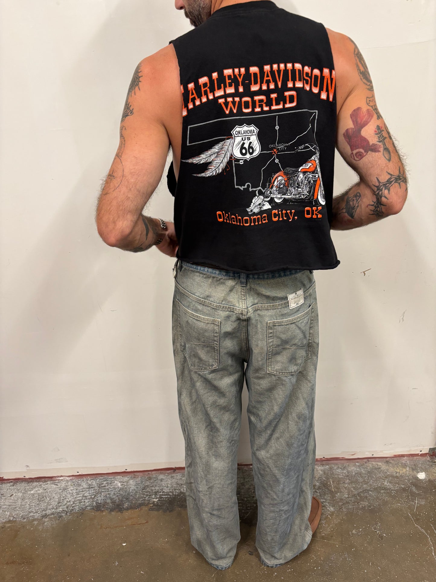 Vintage Harley Davidson Cropped Tank
