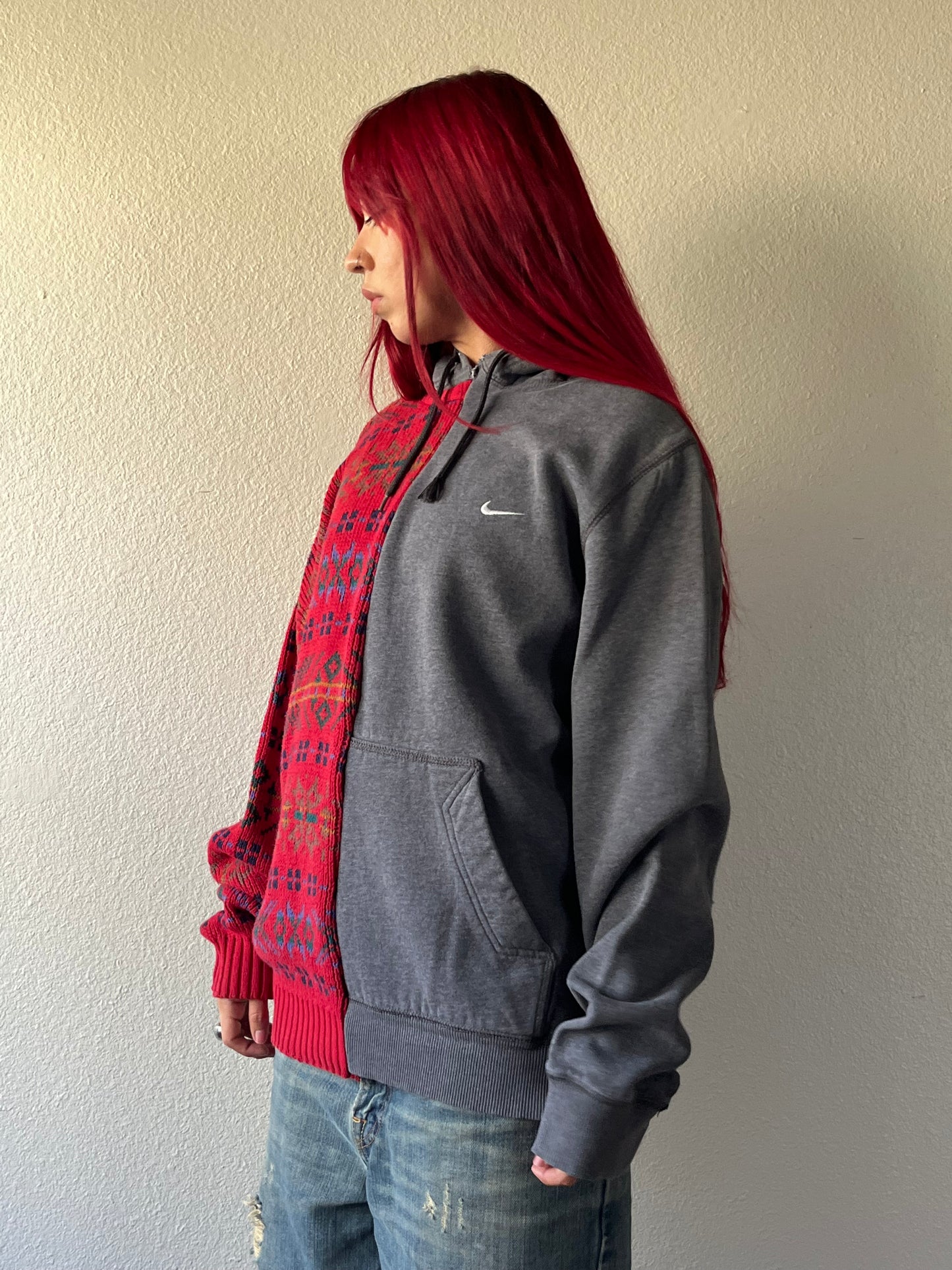 Reconstructed Nike Sweater Hoodie