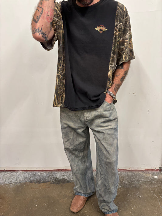 Reworked Harley Davidson Camo Shirt