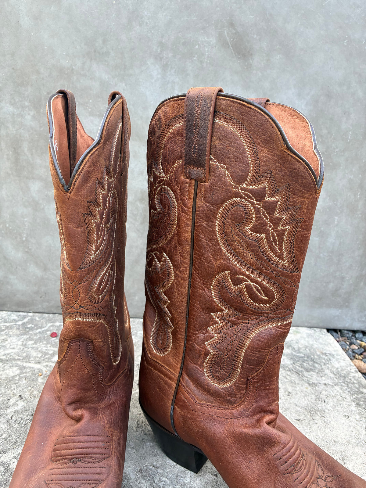 Dan Post Brown Leather Cowboy Boots