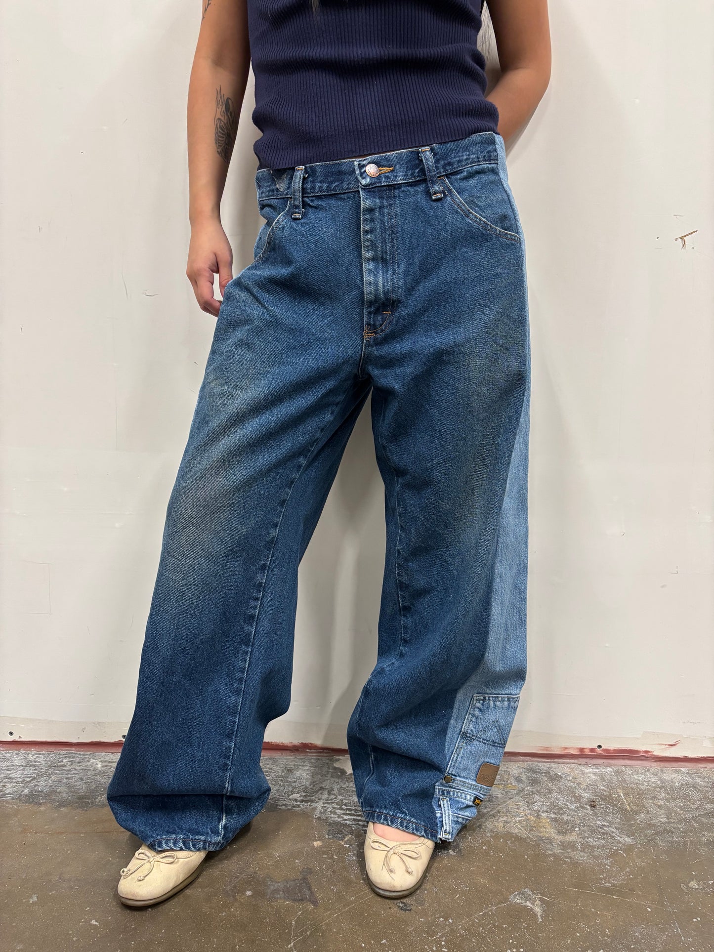 Reworked Rustler/Carhartt Split Jeans