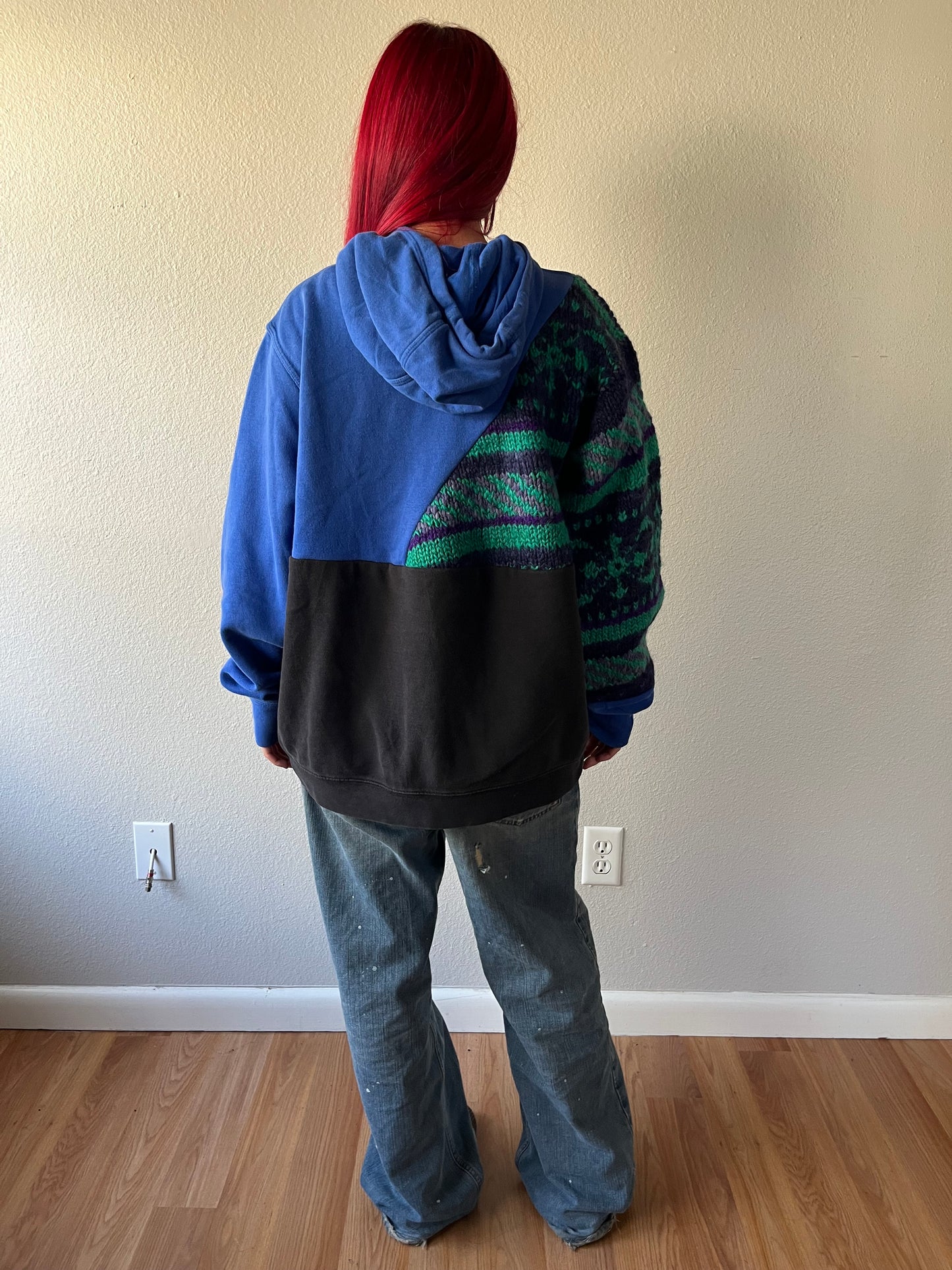 Reconstructed Nike Sweater Hoodie