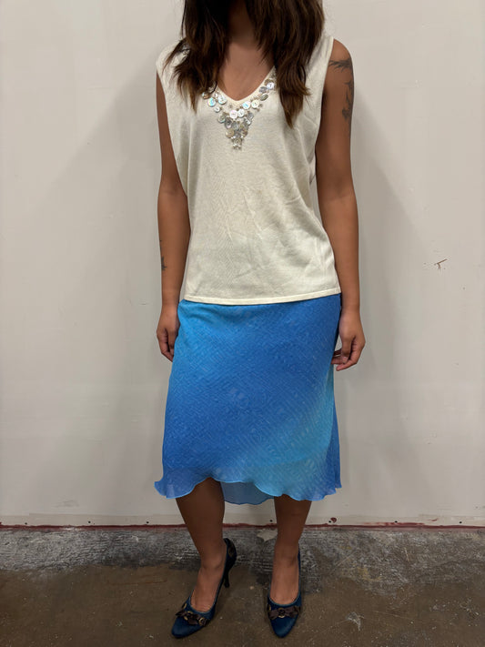 White Tank W/ Button Details