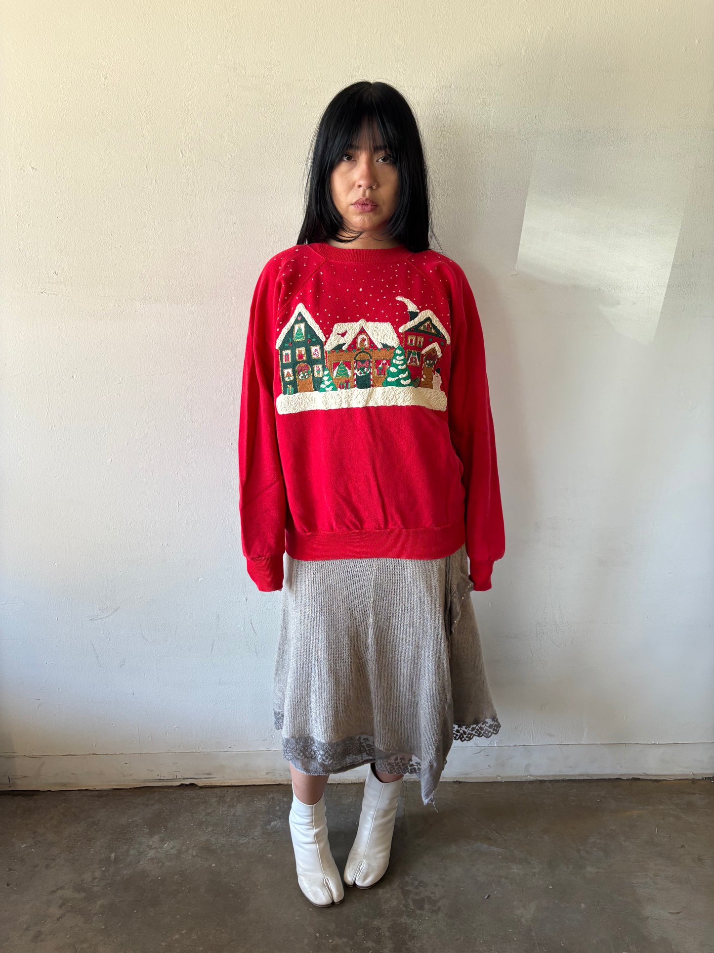Vintage Christmas Houses Crewneck
