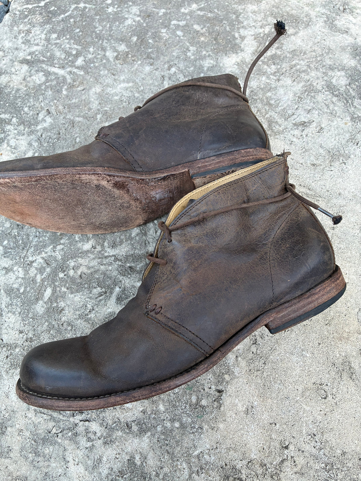 Frye Brown Leather Ankle Boots