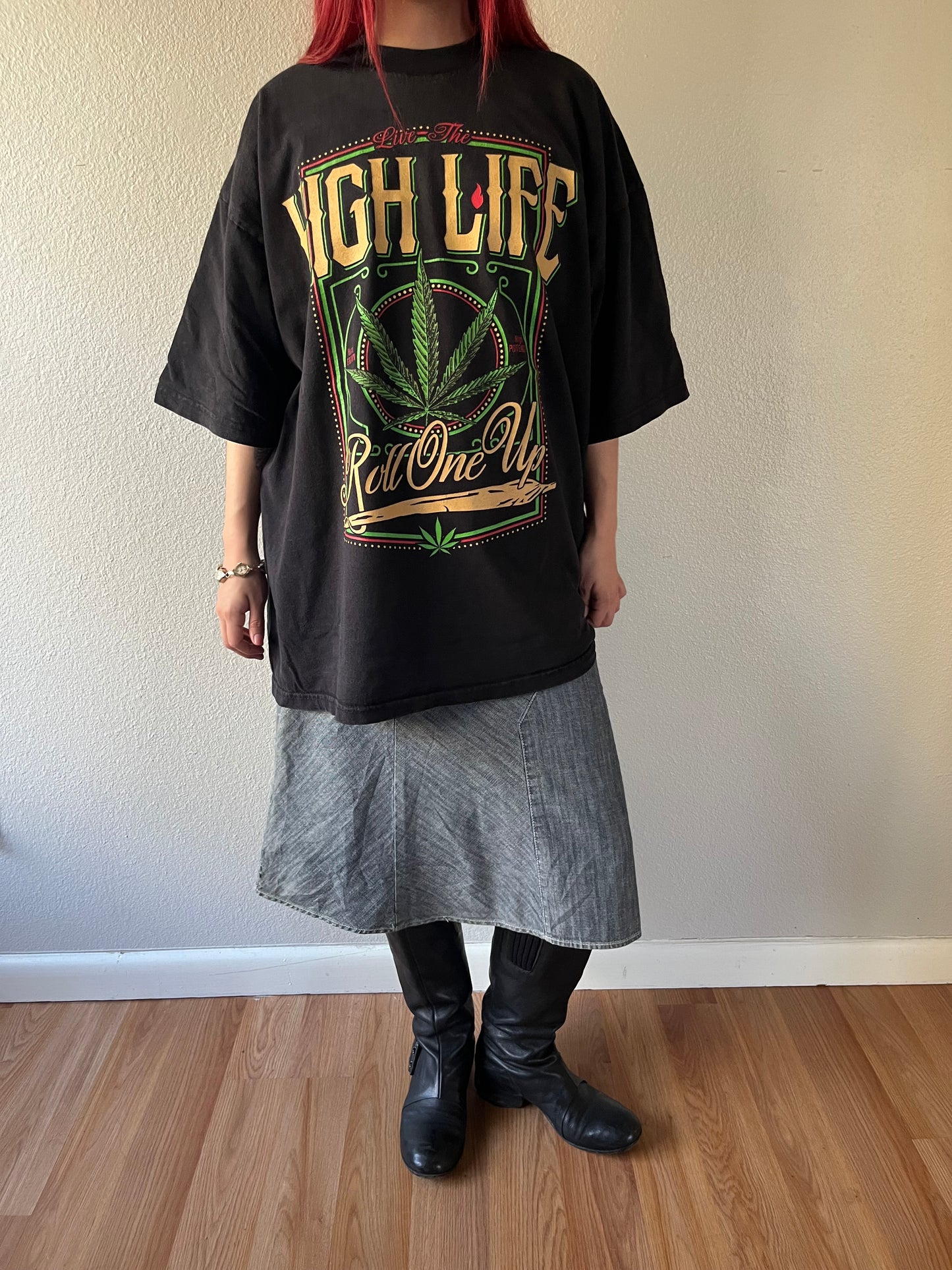 Vintage High Life Roll One Up Weed Shirt