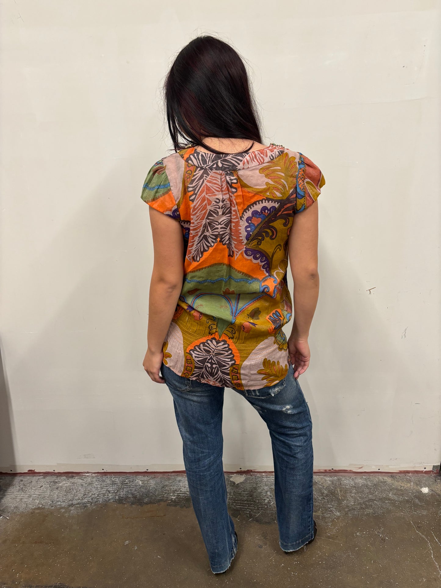 Paisley Top W/ Beaded Detail