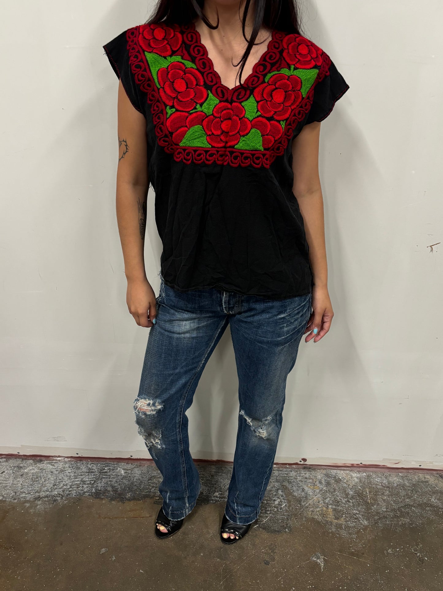 Rose Embroidered Blouse