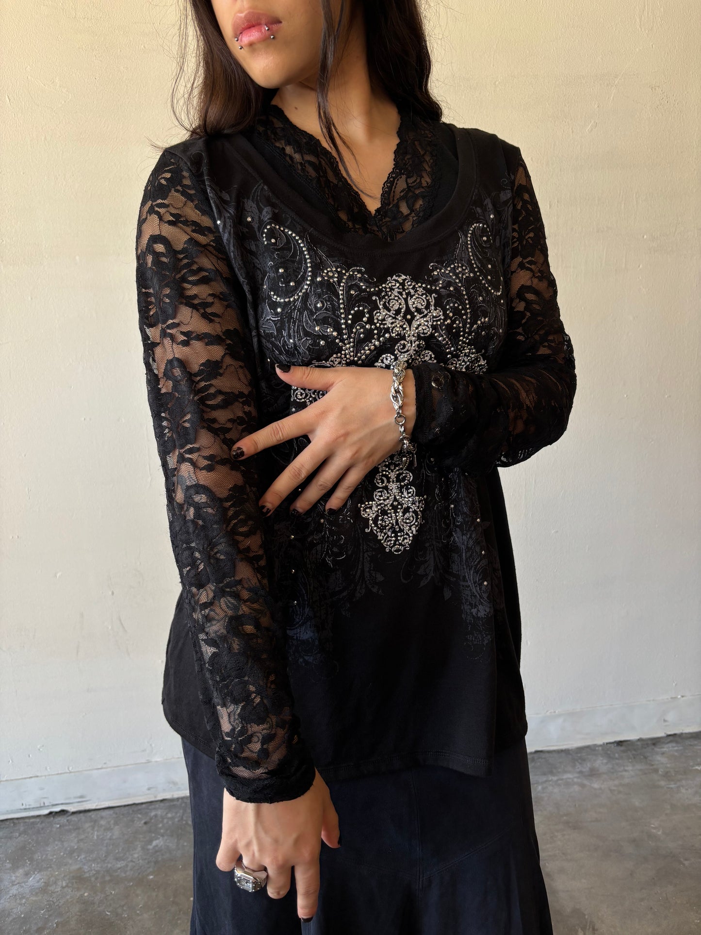 Y2K Lace Top