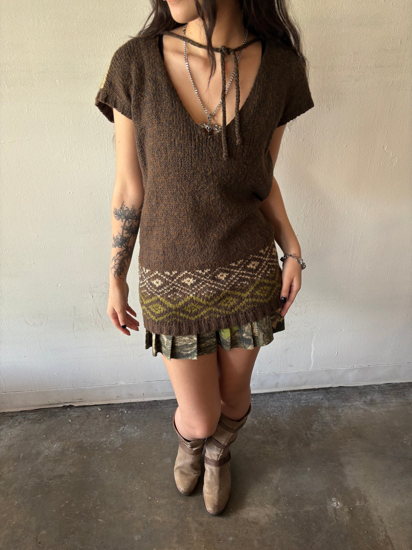 Vintage Knitted Dress Top