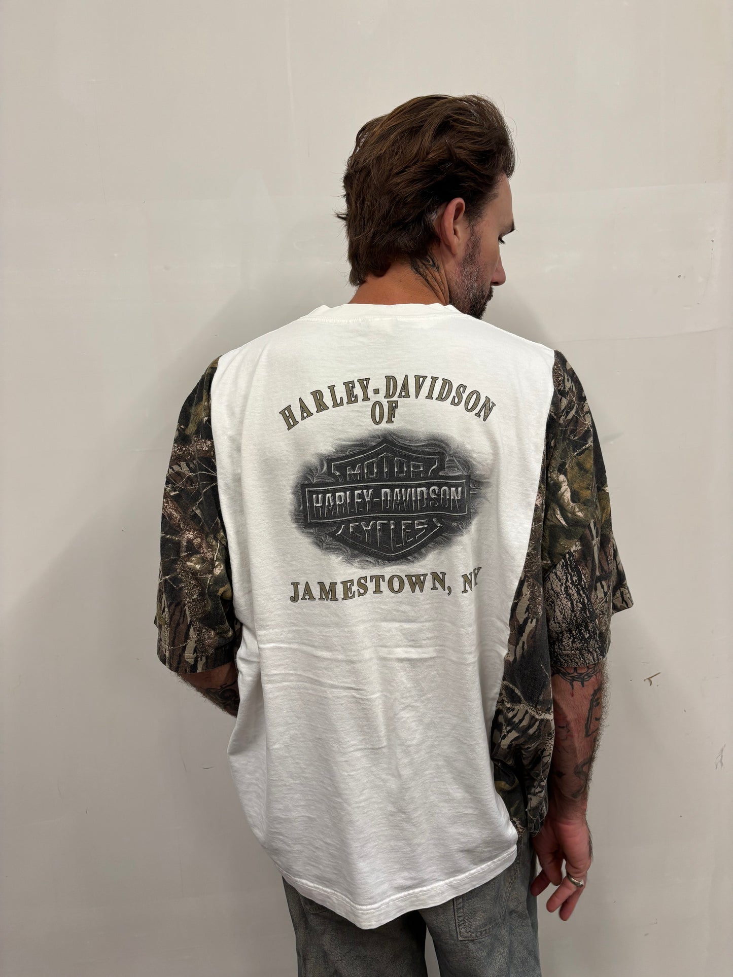 Reworked Harley Davidson Camo Shirt