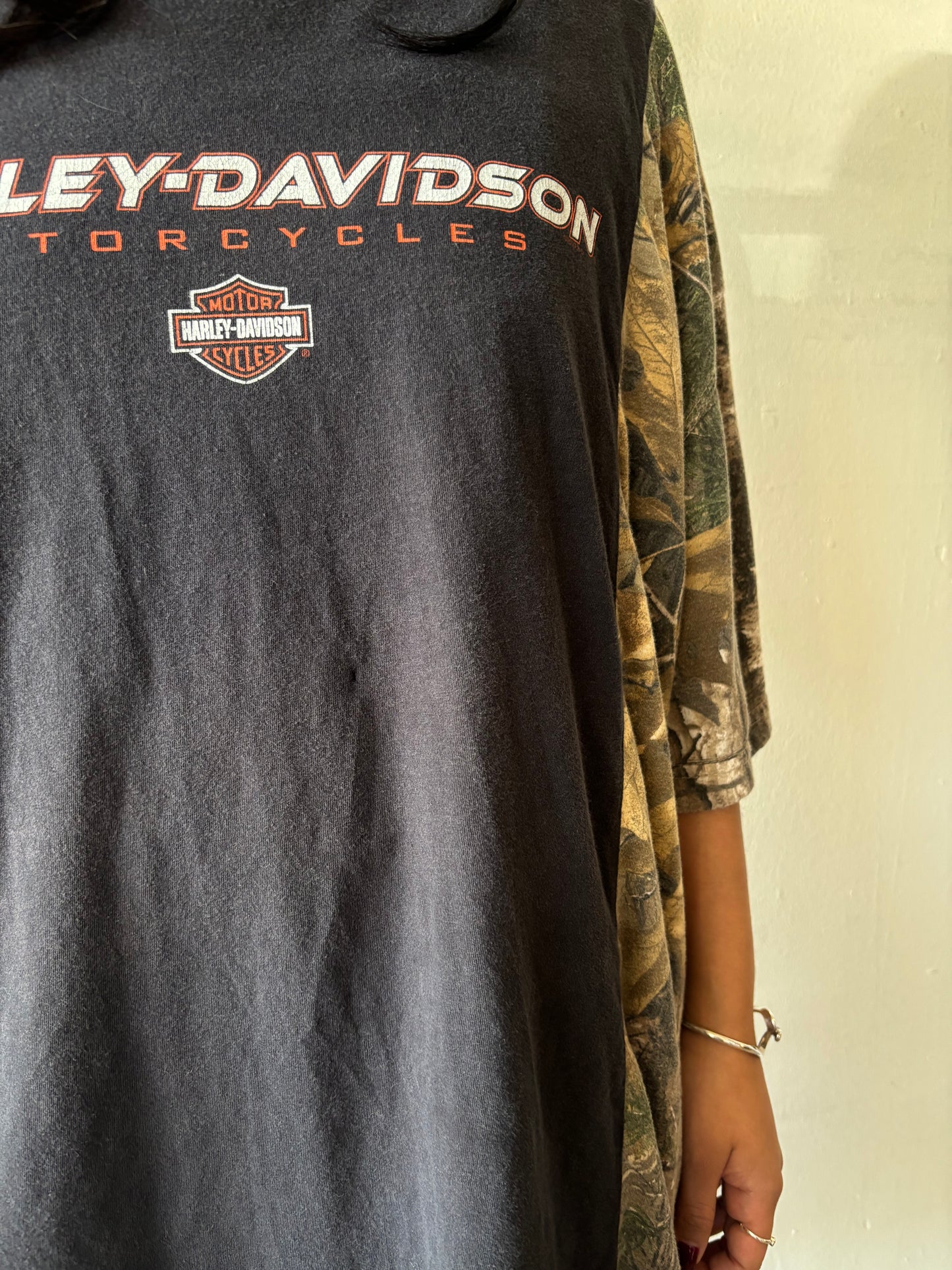 Reworked Harley Davidson Camo Shirt