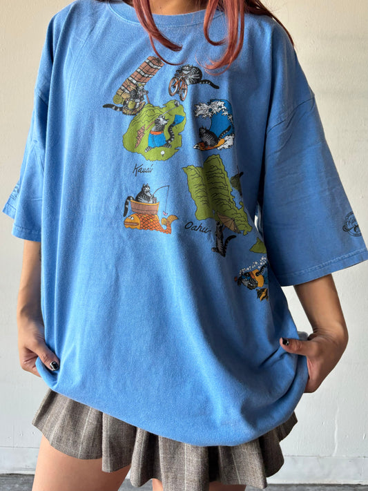 Vintage Traveling Cat Shirt