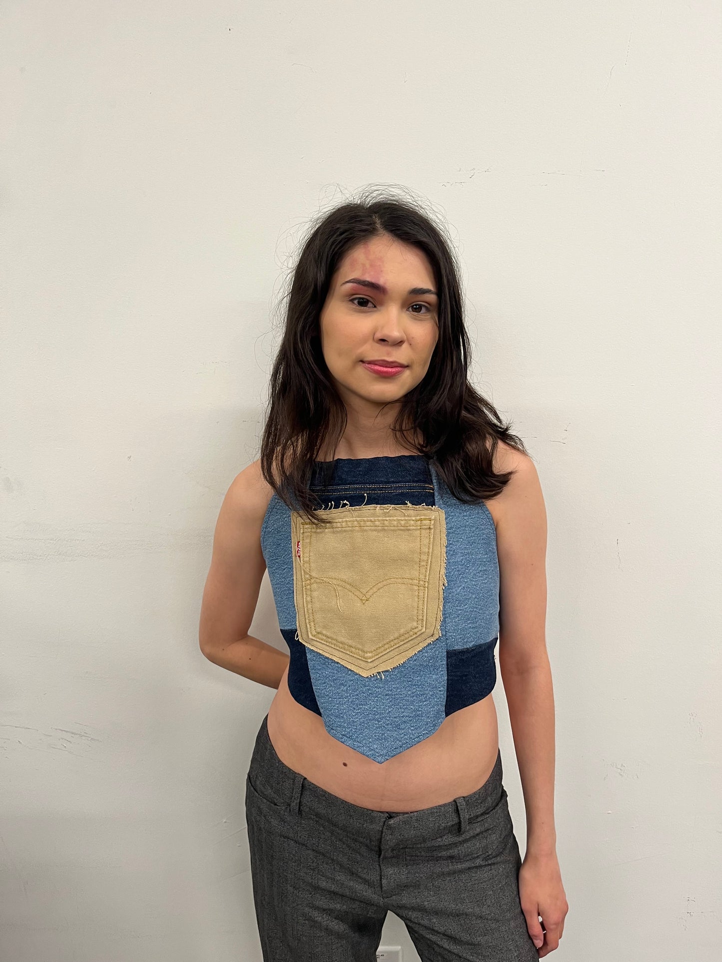 Reconstructed Levi’s Denim Halter Top