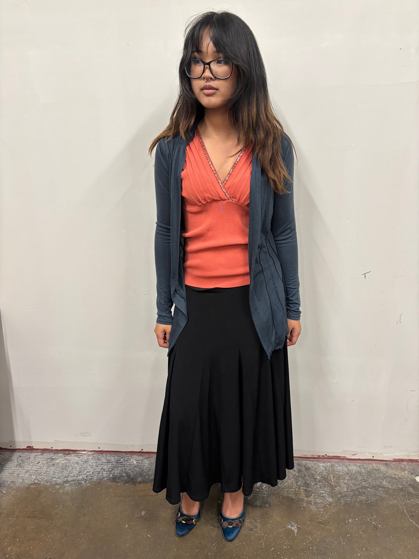 Deletta Navy Blue Cardigan