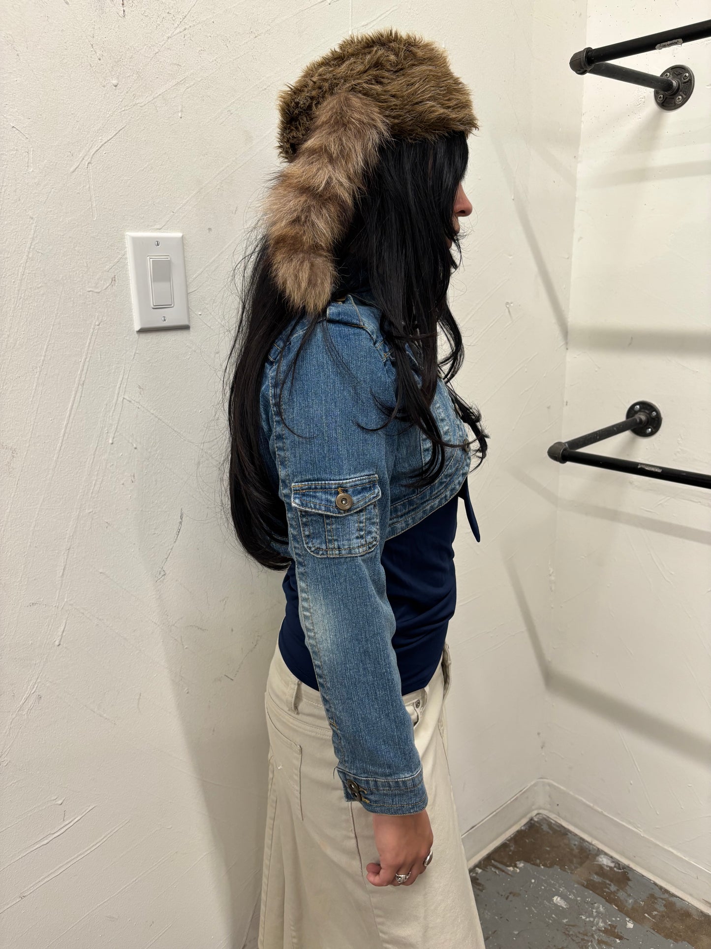 Vintage Paris Blues Denim Cropped Jacket