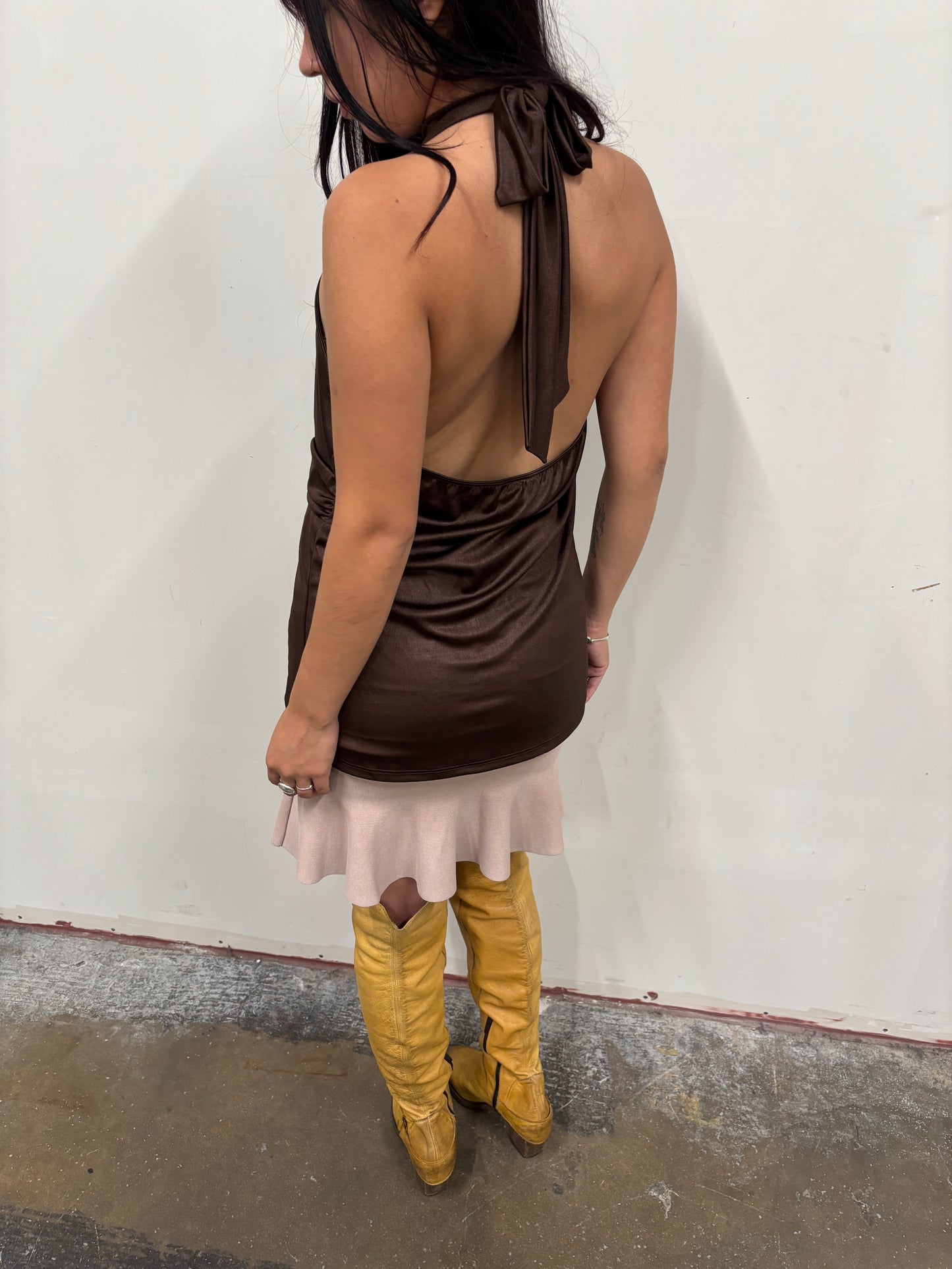 Brown Halter Top