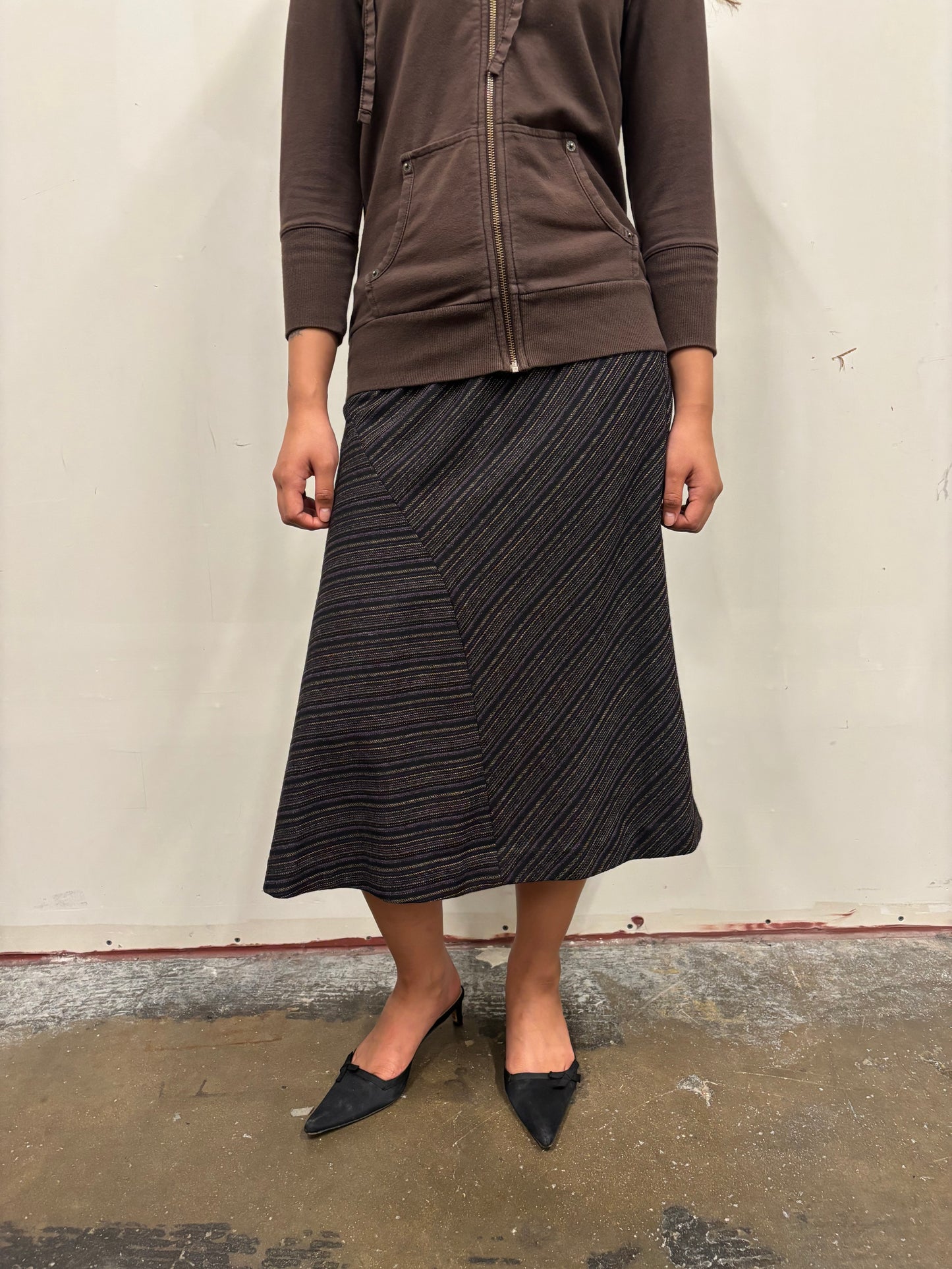 Valerie Stevens Striped Skirt