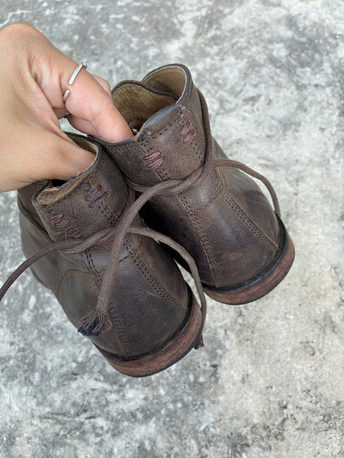 Frye Brown Leather Ankle Boots