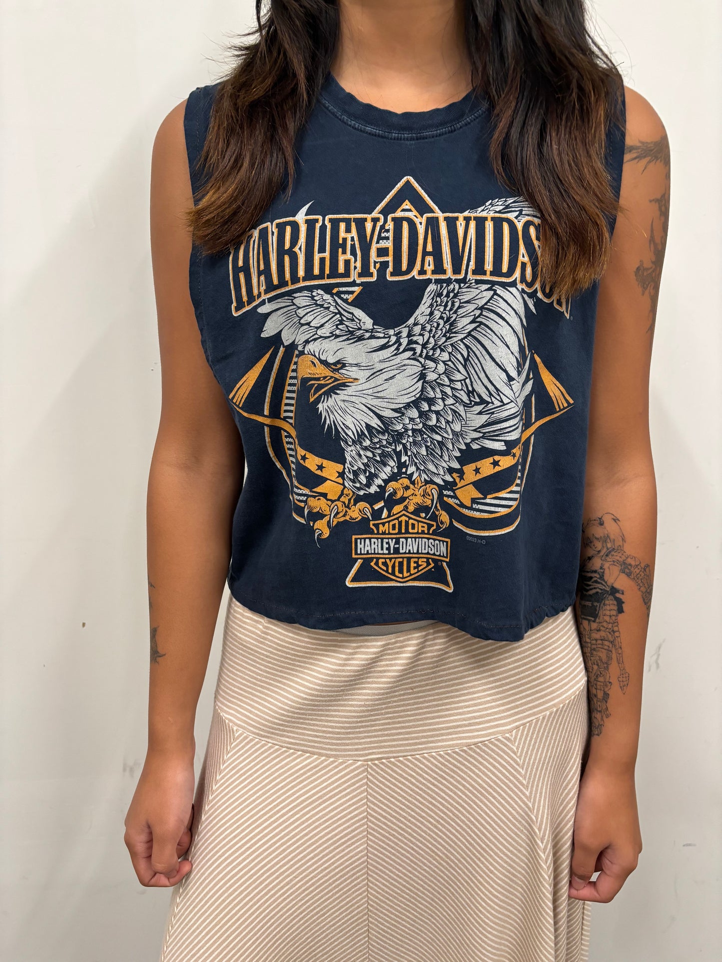 Reworked Harley Davidson Crop