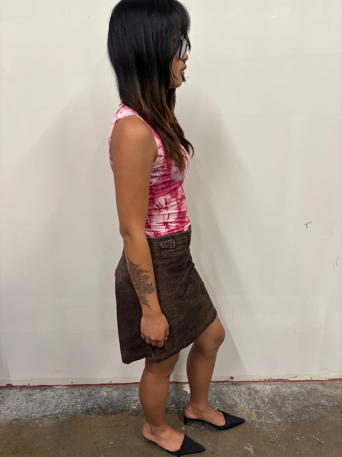 Brown Suede Skirt