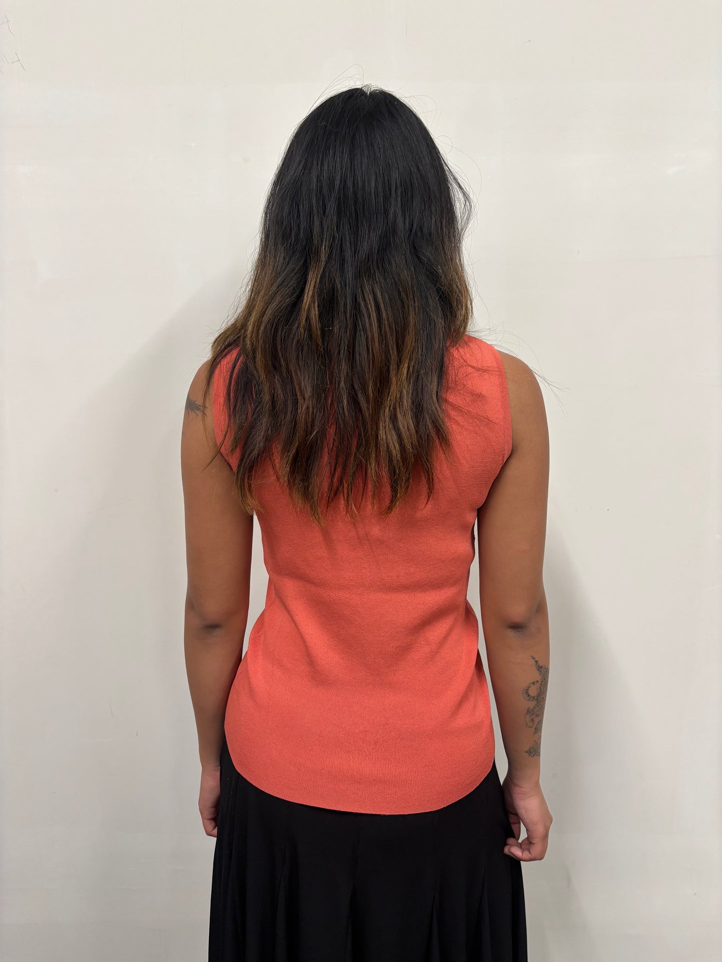 Orange Beaded Detail Top