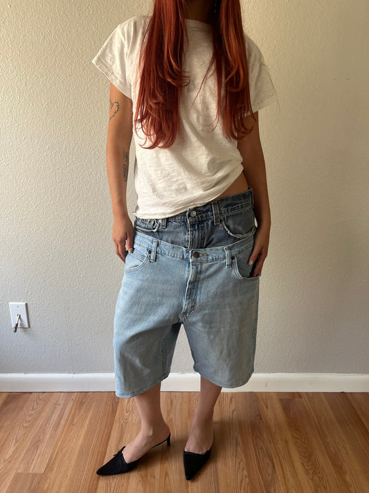 Reworked Levi’s Double Waistband Denim Jorts