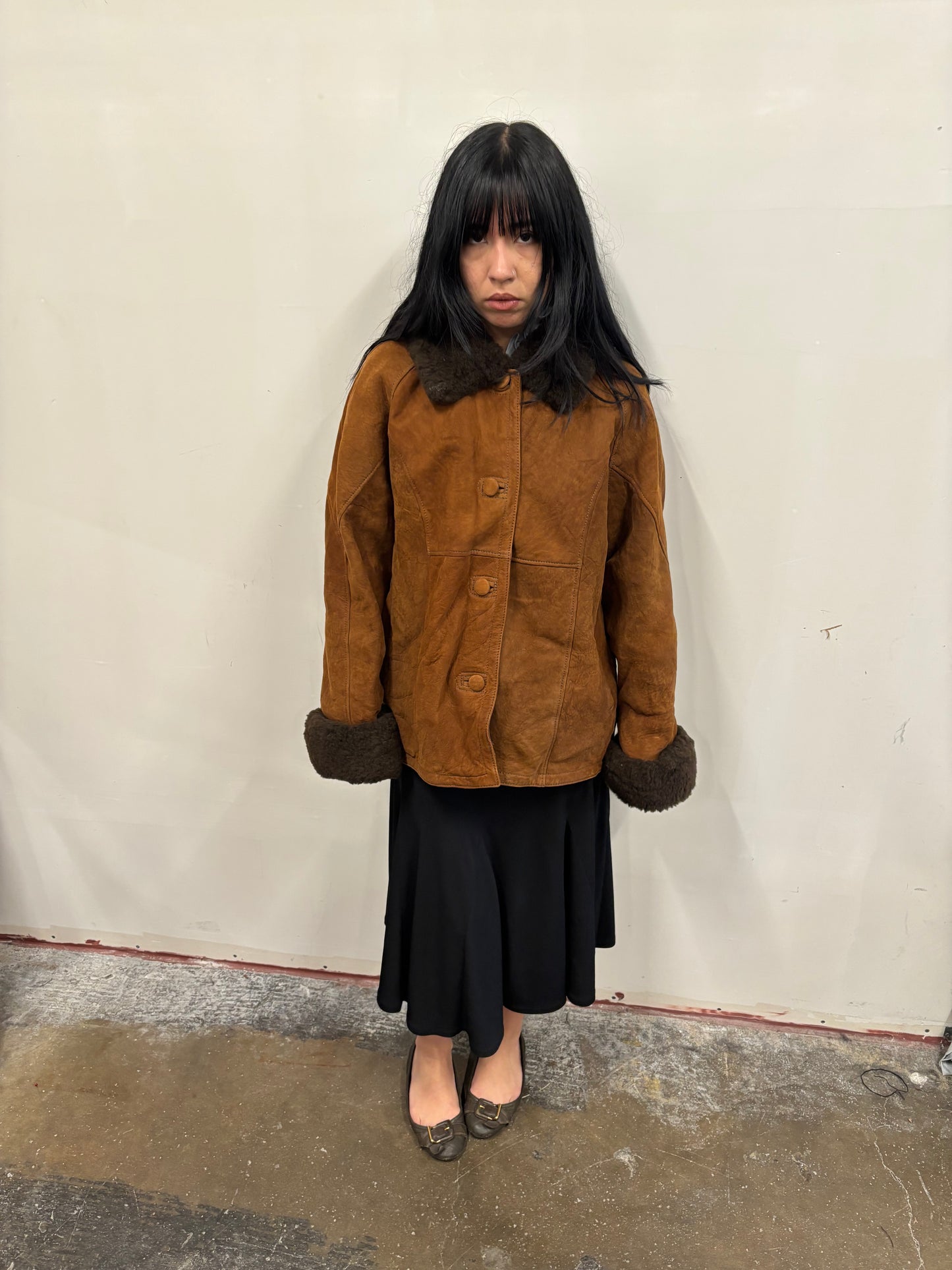 Vintage Brown Sherpa Coat