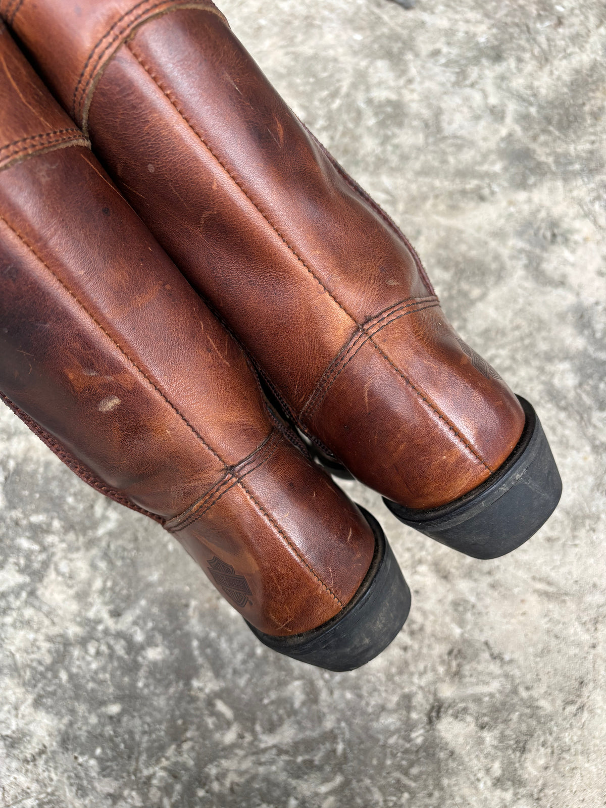 Vintage Harley Davidson Studded Pointed Boots