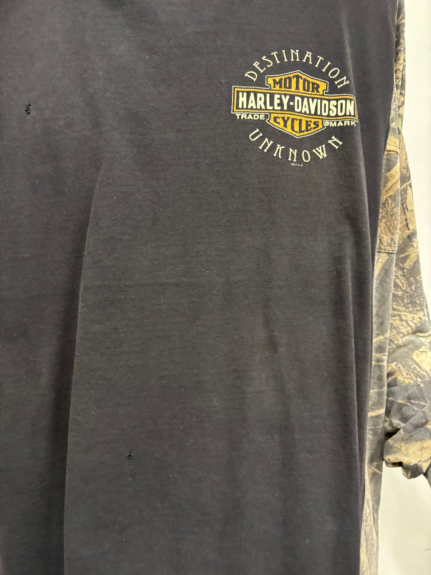 Reworked Harley Davidson Camo Shirt