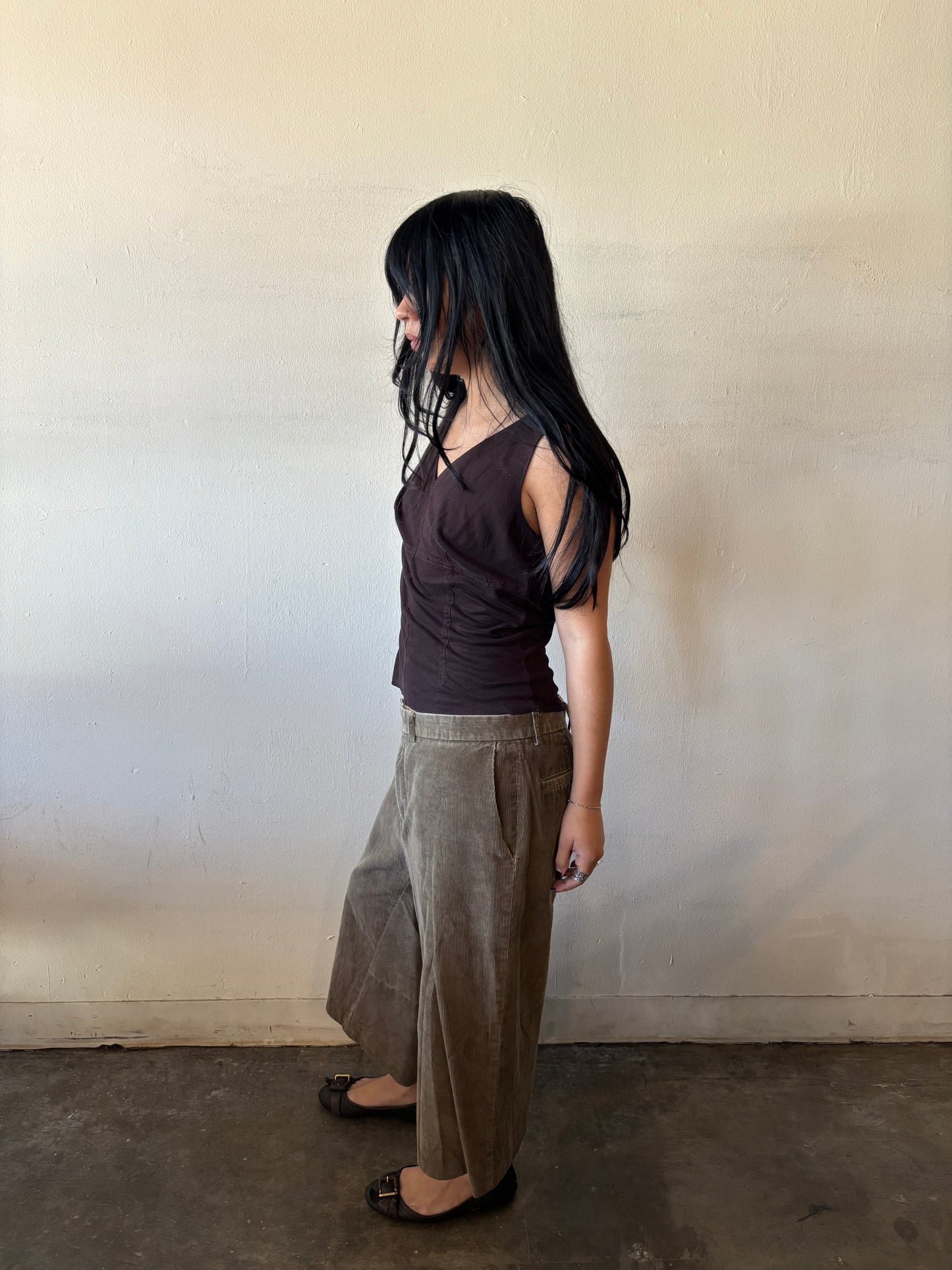 Reworked Khaki Corduroy Jorts