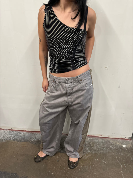 Reworked Corduroy Split Pants