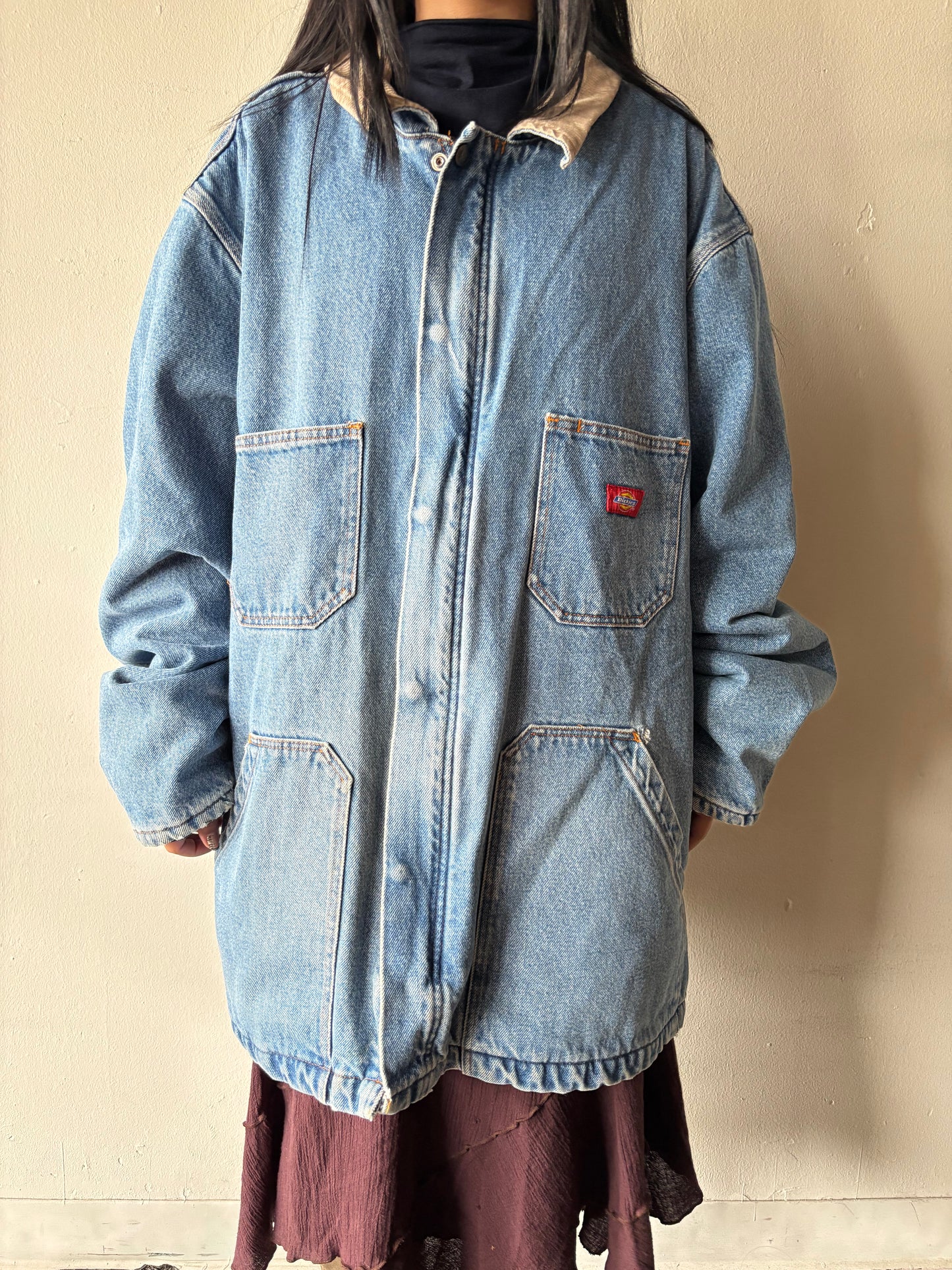 Vintage Dickies Denim Trench Coat