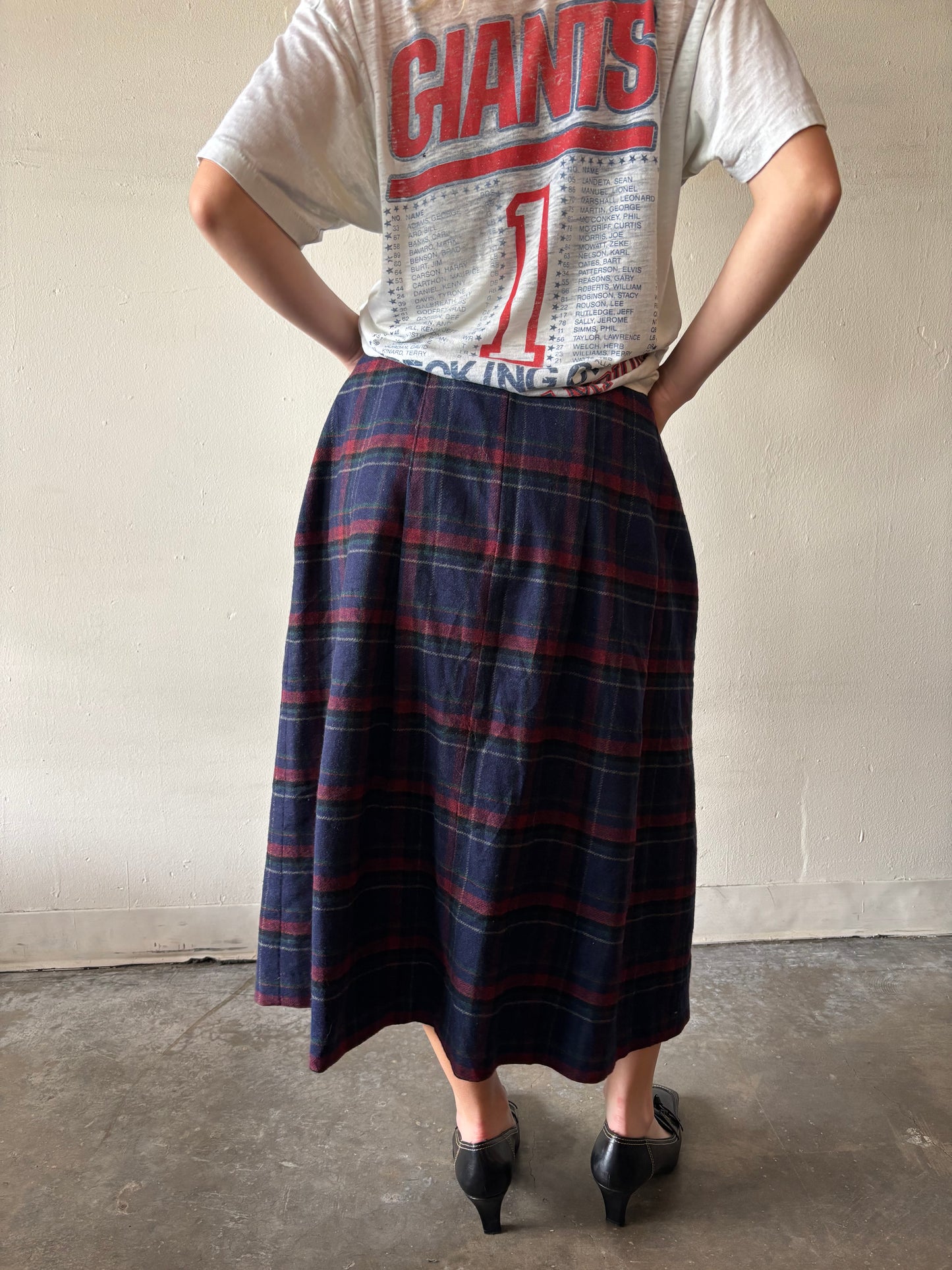 Vintage L.L Bean Plaid Maxi Skirt