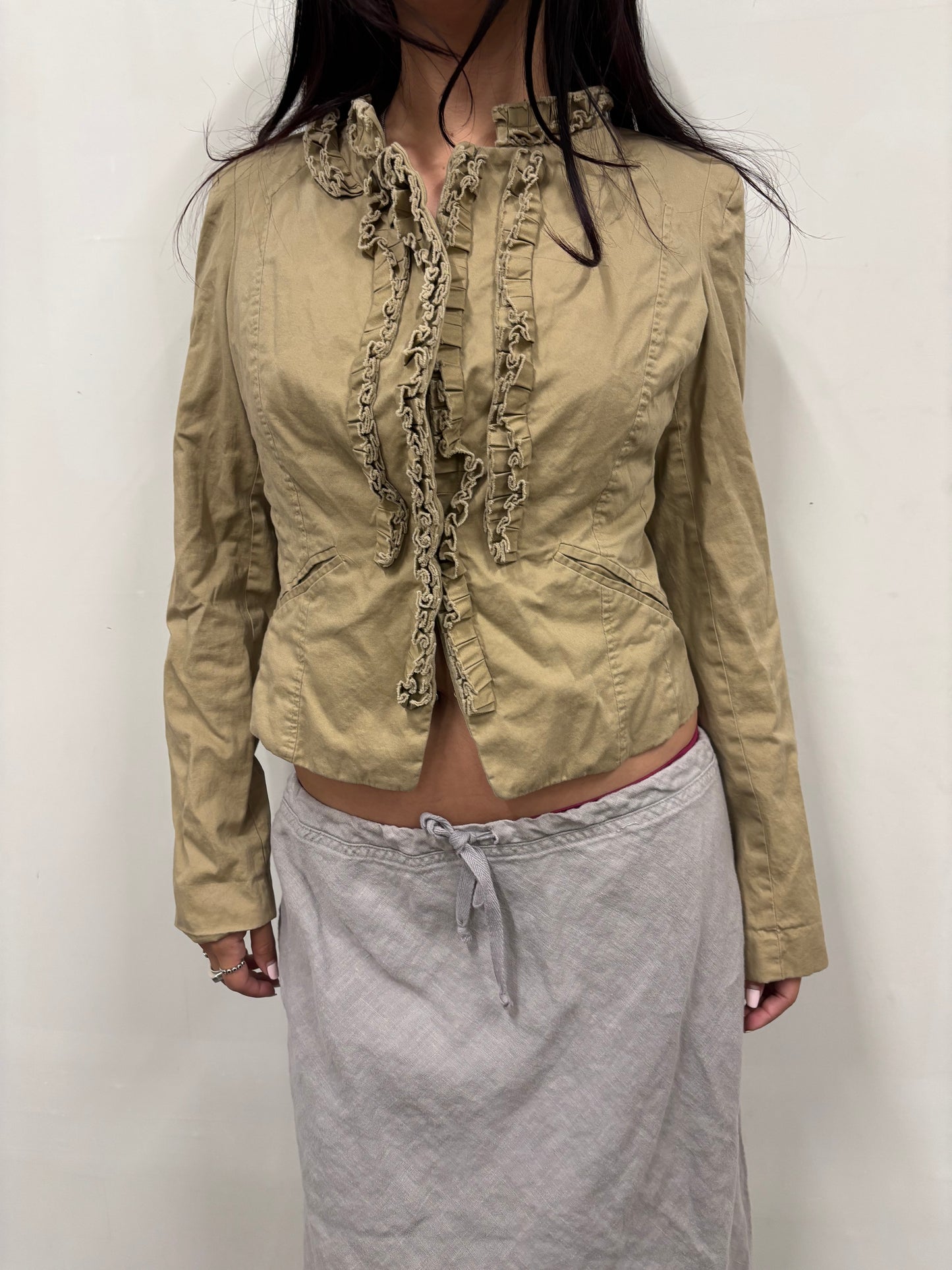 Tan Ruffled Jacket