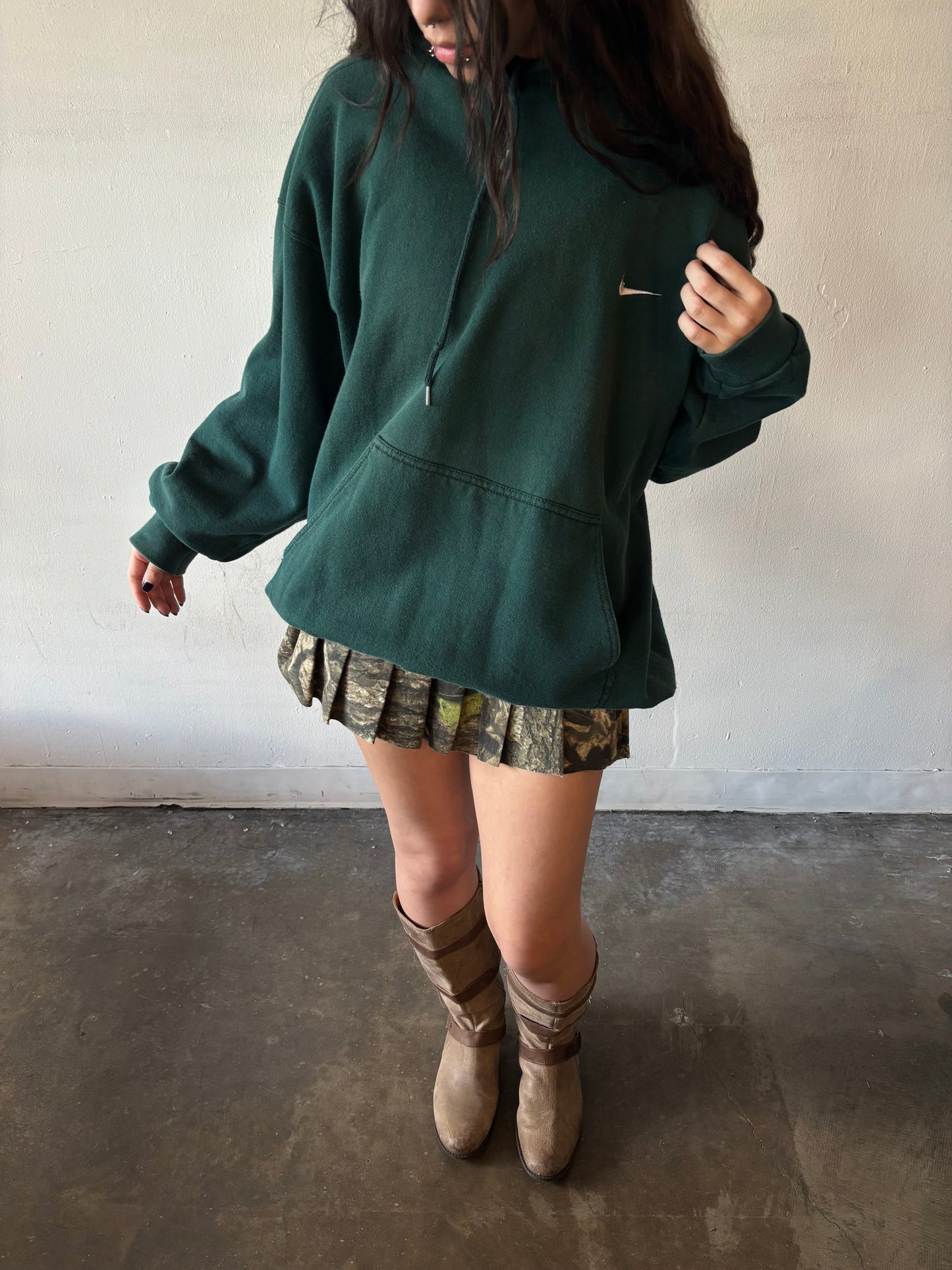 Vintage Green Nike Hoodie