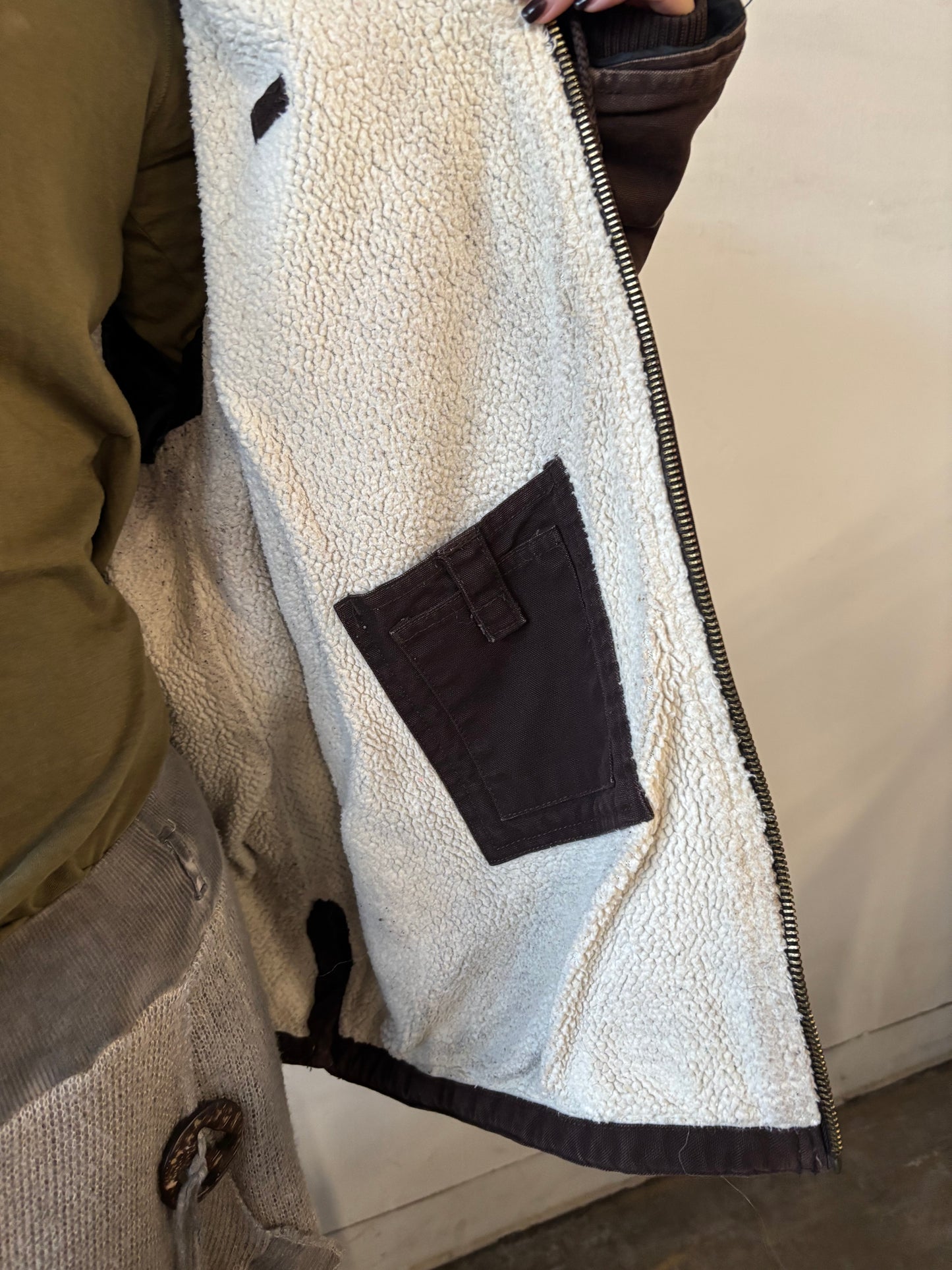 Brown Schmidt Workwear Sherpa Jacket