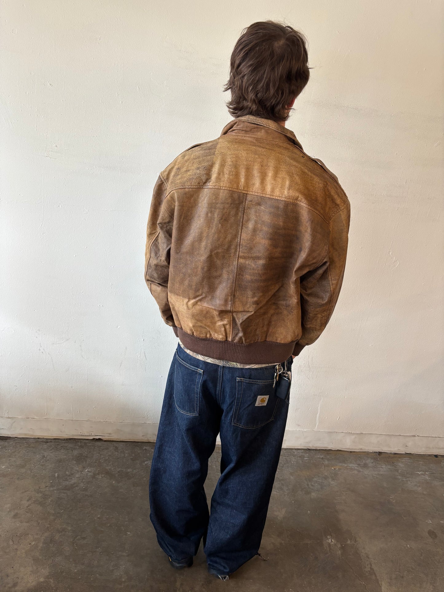 Vintage Brown Leather Jacket